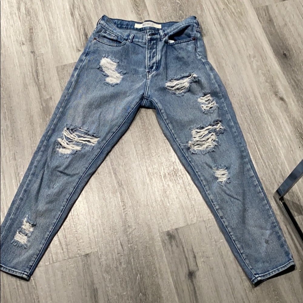 Brandy Melville High Waisted Crop Jeans